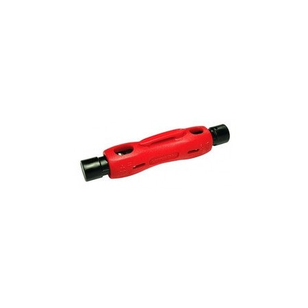 Cable Wholesale Platinum Tools Double Ended Pen Style Coaxial Stripper for RG58, RG59, RG6, RG7, and RG11,  15020C